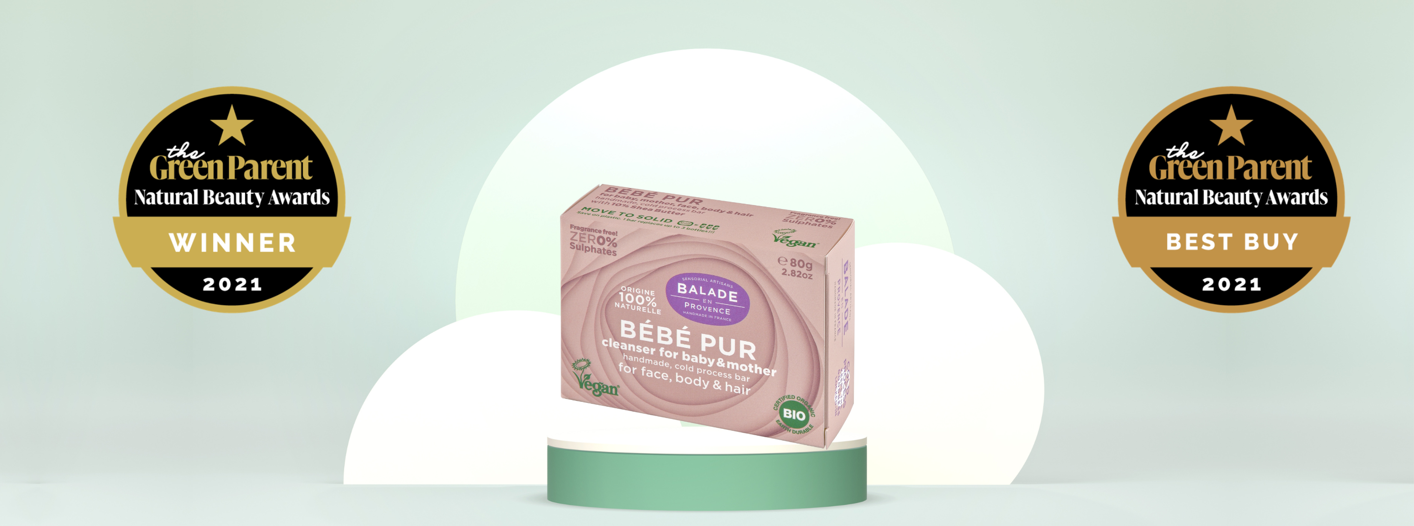 Bébé Pur - élu Gagnant et Meilleur achat par The Green Parent Natural Beauty Award