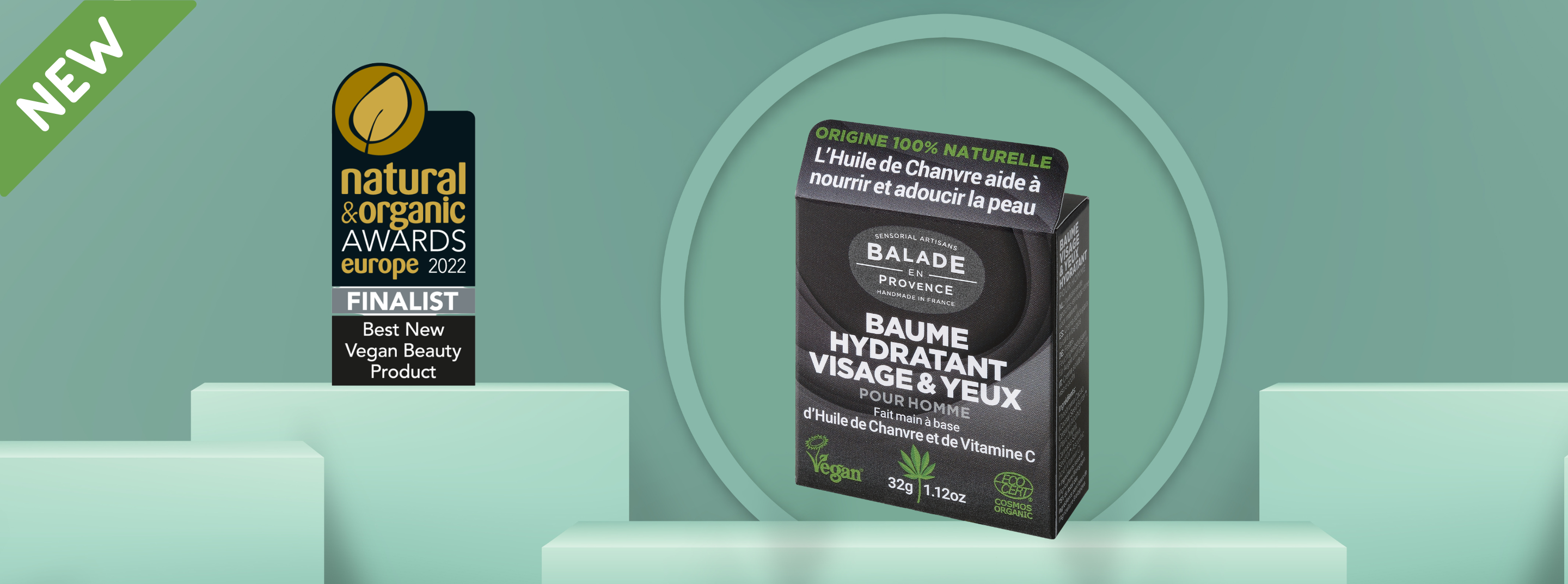 Crème Solide Visage et Contour des Yeux pour Homme
