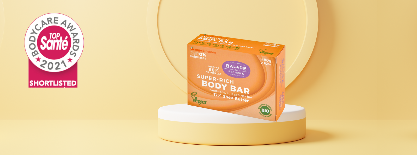 notre savon corps primé au Top Santé Body Care Award