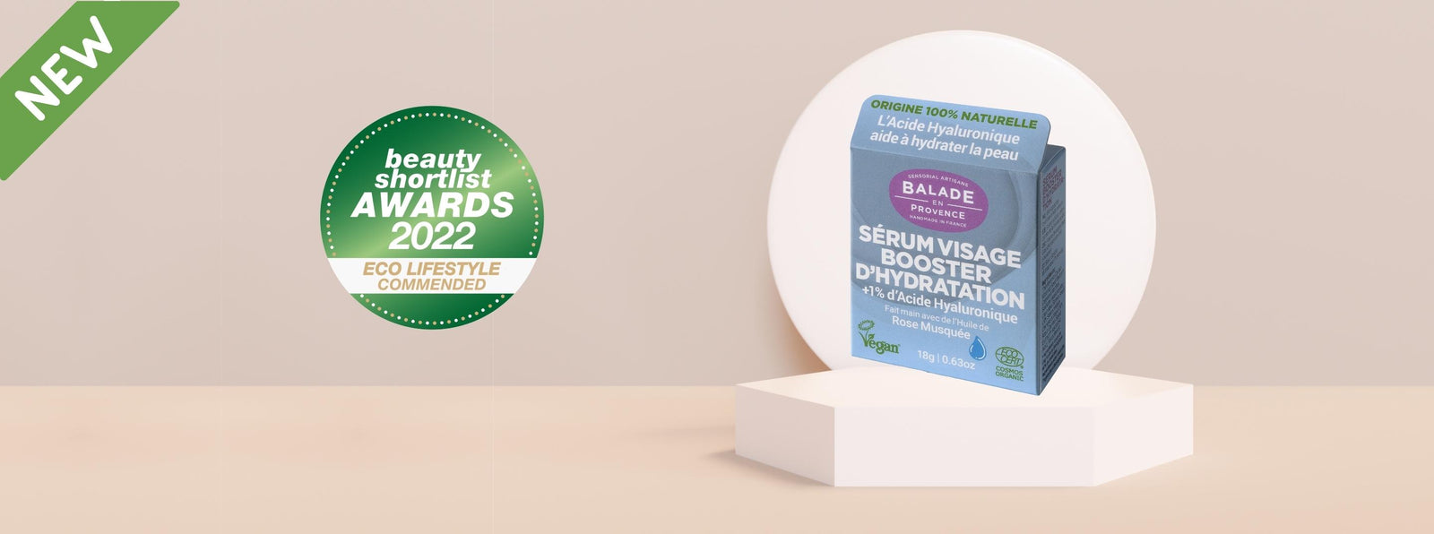 Commended ( Félicité ) par The Beauty Shortlist 2022 Eco Awards Sérum Booster d'Hydratation