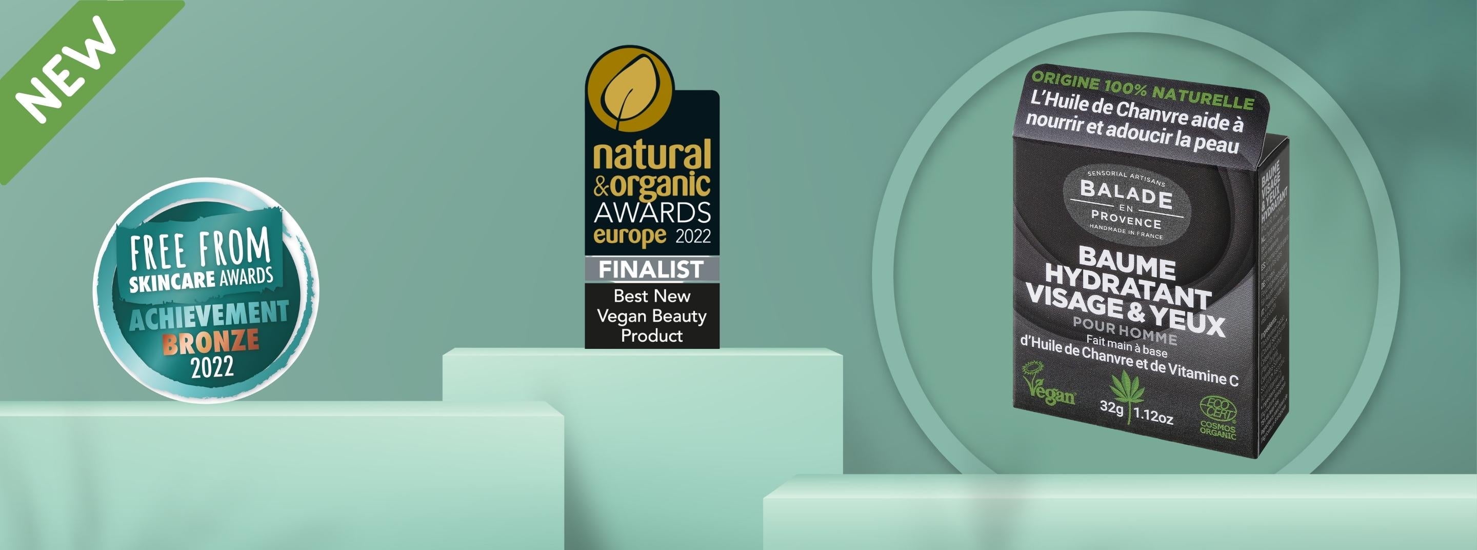 Le Baume hydratant Visage & Yeux pour Homme récompensé lors des Free From Skincare Awards Image