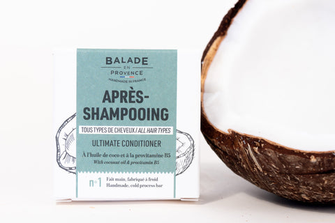 Après-Shampooing solide avec noix de coco
