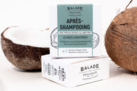 Après-Shampooing et emballage avec noix de coco
