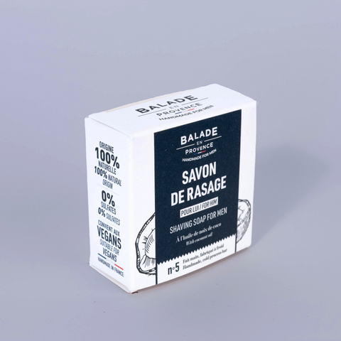 Emballage du Savon de Rasage pour hommes – vue trois-quarts