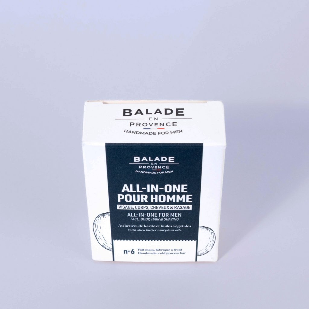 Emballage du All-in-One pour hommes – vue du dessus