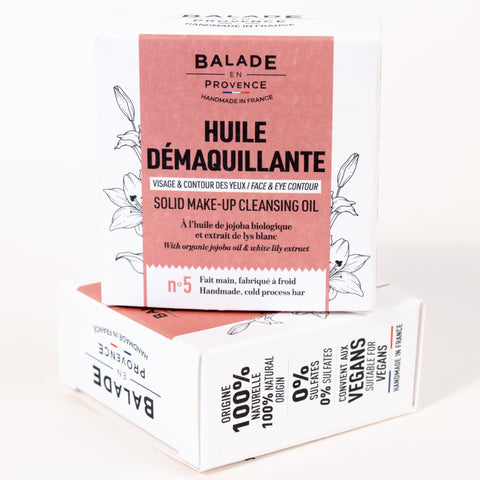 Huile Démaquillante Solide et ses emballages