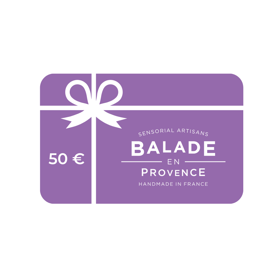 carte cadeau 50€, balade en provence, handmade in france 