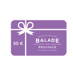 carte cadeau 50€, balade en provence, handmade in france 