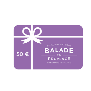 carte cadeau 50€, balade en provence, handmade in france 