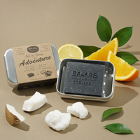 zero waste, zéro plastique, skincare, cosmétiques solides,tout-en un pour hommes, shampoing, savon, vegan, biologique, compostable
